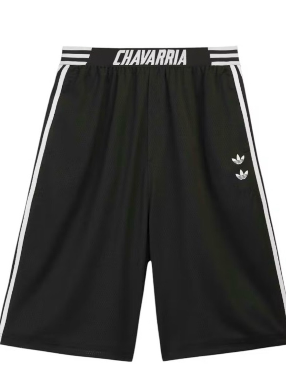 Men's Black Athletic Shorts with White Trim